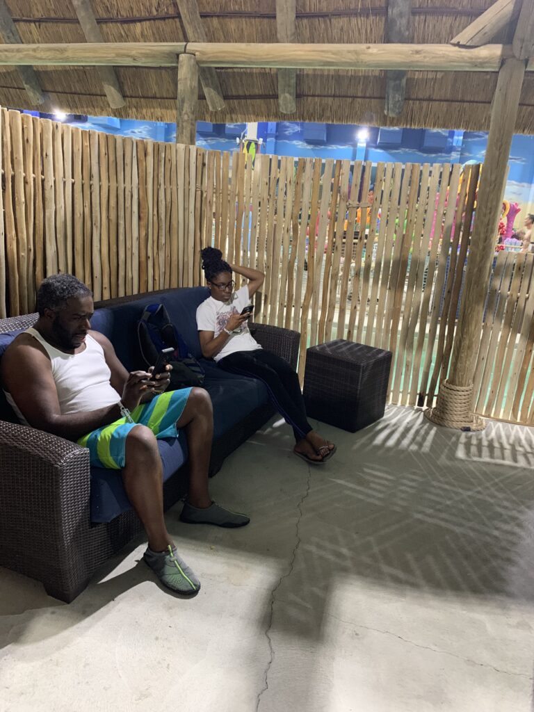 Inside view of cabana at Kalahari 