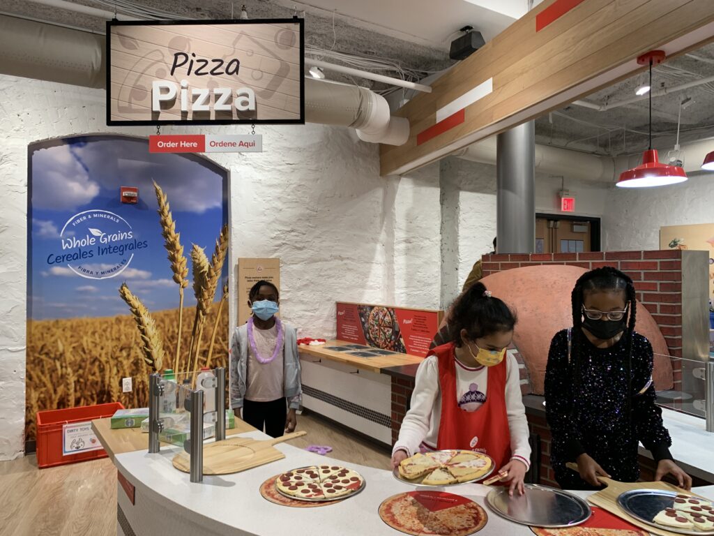 Please touch museum pretend pizza