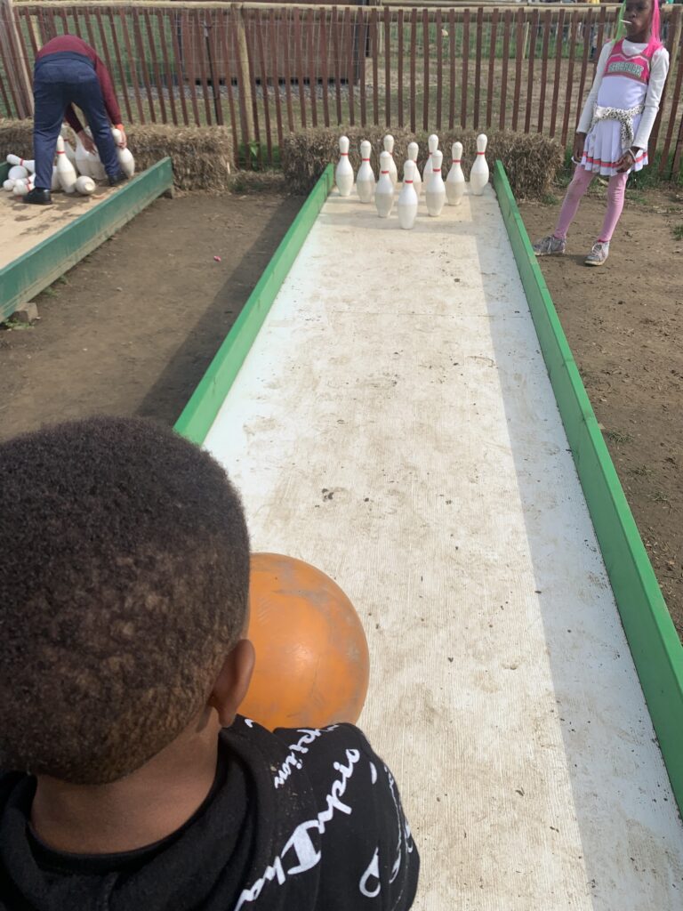 mini bowling at happy day farm