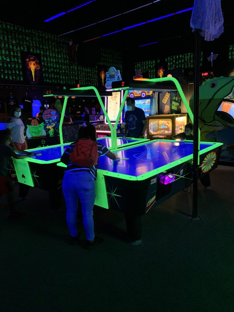 Air Hockey at Monster Mini Golf