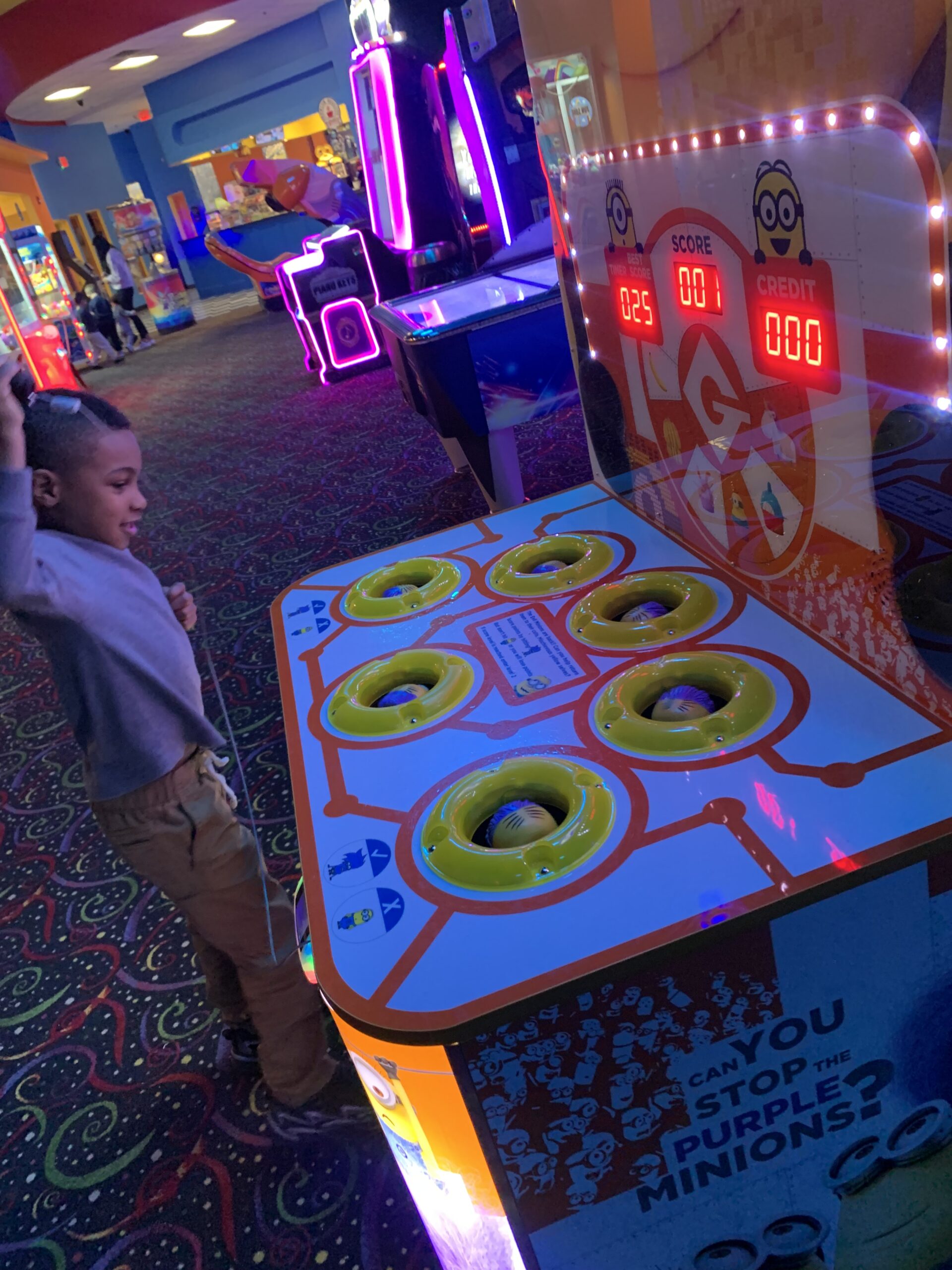 Playing Wac-a-mole at Play Big Zone